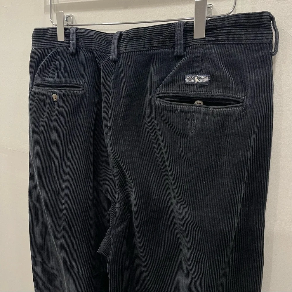 Polo Ralph Lauren Corduroy Andrew Pants Navy Blue Cotton 36 x 30